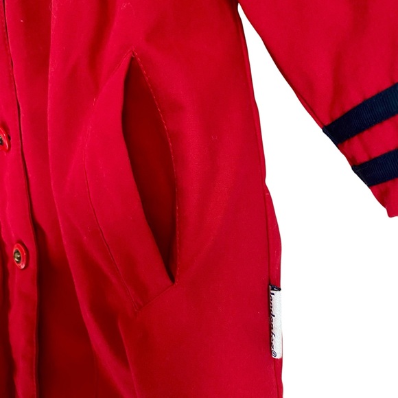 London Fog Sailor Ked Red Winter Coat Dress - Picture 6 of 12